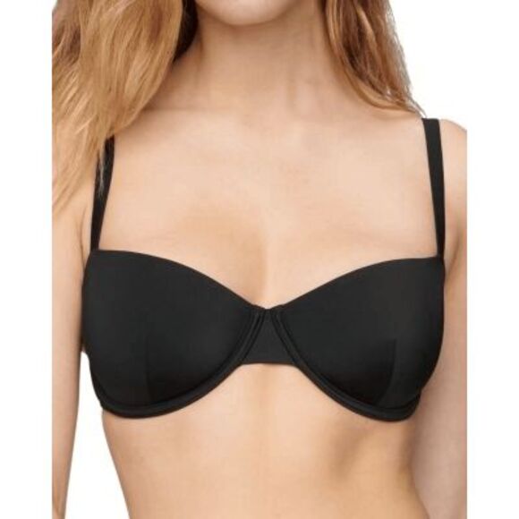 cuup Other - Cuup Black Mesh Balconette Swim Bikini Bathing Suit Top Women's Size 14